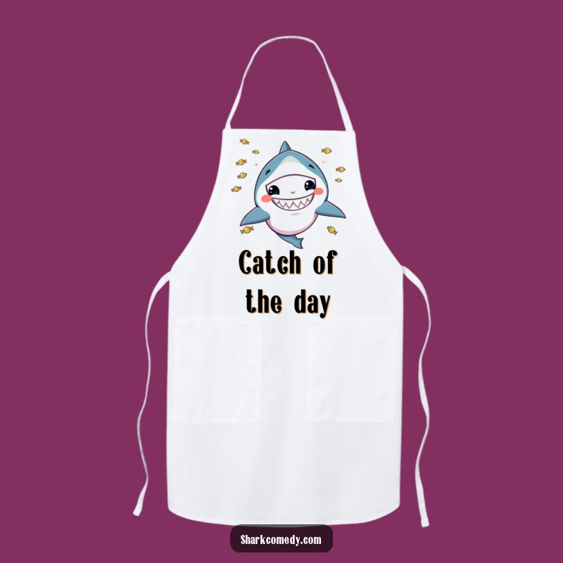 Funny Kawaii Shark Apron: Kitchen Juggling Fun, Perfect Cook Funny Gift!