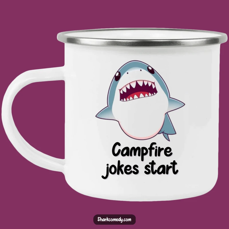 Funny Shark Joke Mouth Tiny Teeth Camping Mug Outdoor Humor