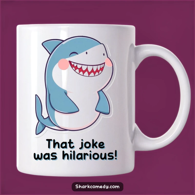 Funny Giggling Shark Mug: Belly Laugh Fun, Perfect Gift for Humor Lovers