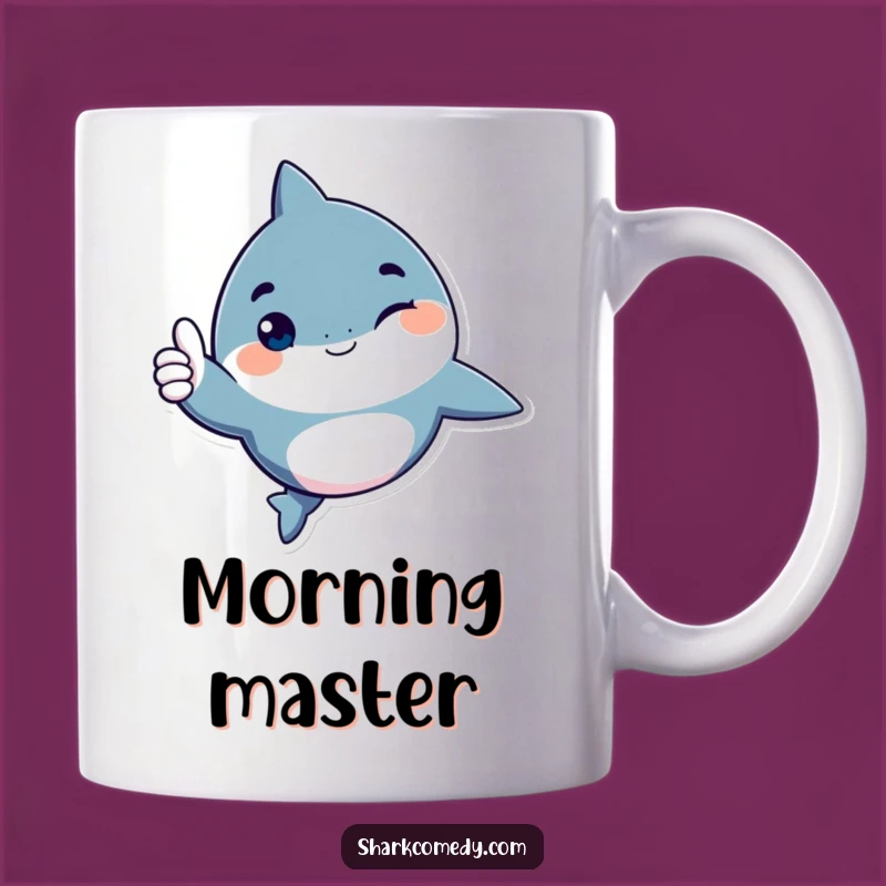 Funny Shark Thumbs Up Wink Mug - Hilarious Positive Gift for Friends