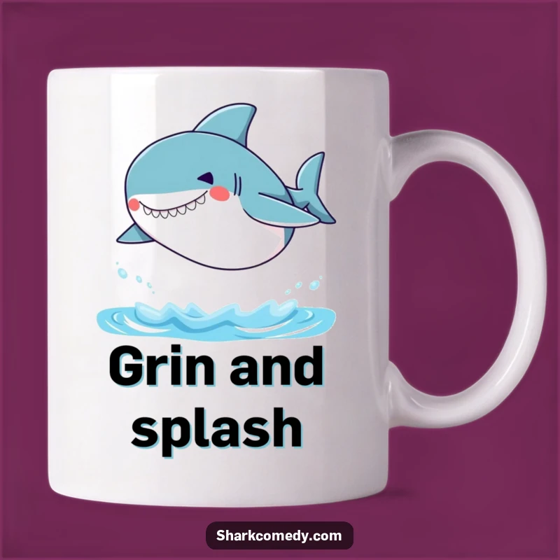 Funny Small Shark Mug: Silly Grin Jump, Ocean Surprise, Perfect Gift