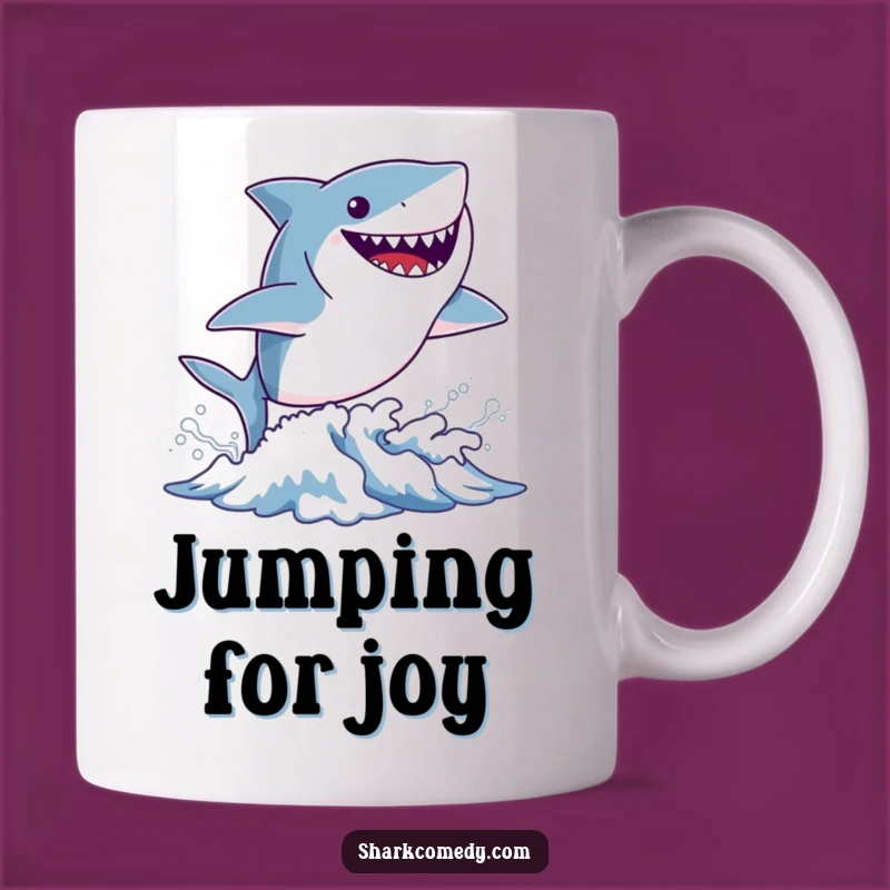 Funny Tiny Shark Wave Mug - Hilarious Ocean Grin Gift Idea