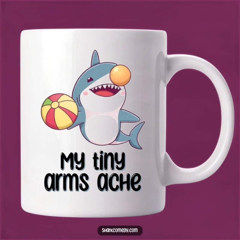 Funny Shark Tiny Arms Beach Ball Balance Mug A Hilarious Gift Idea