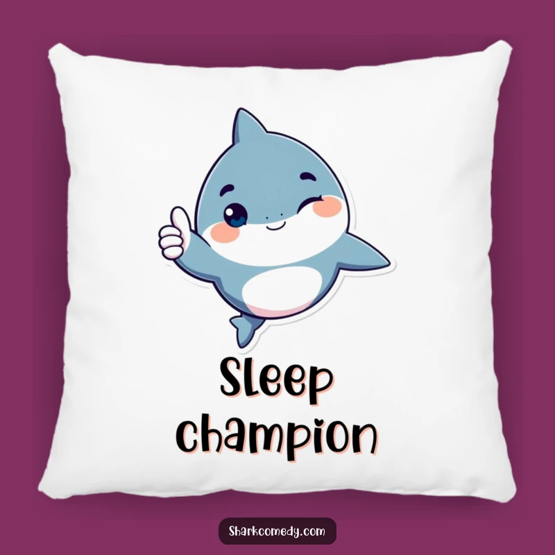 Comfy Funny Shark Thumbs Up Pillow - Cozy & Positive Accent