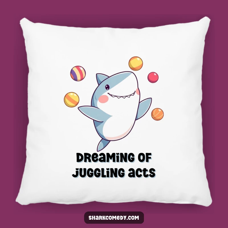 Funny Juggling Shark Pillow: Snuggle Up with Hilarious Talent