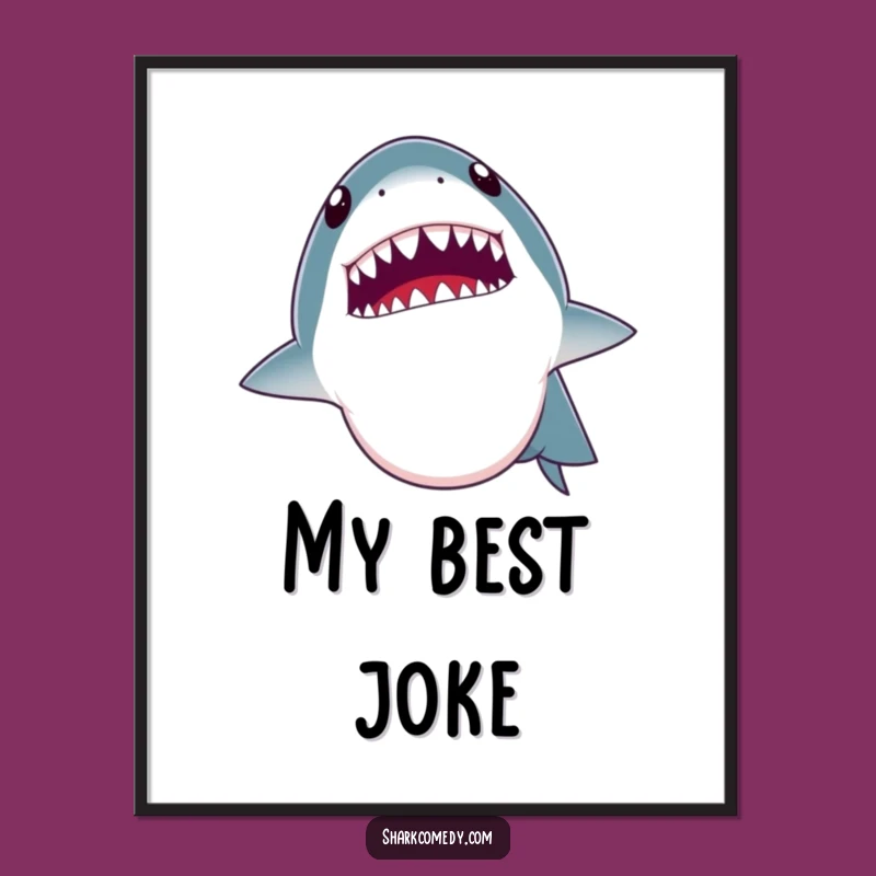 Funny Shark Joke Mouth Tiny Teeth Digital Art Hilarious Decor