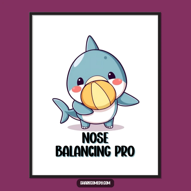 Funny Kawaii Shark Beach Ball Digital Print, Instant Joy, Amazing Funny Gift