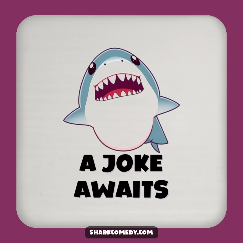 Funny Shark Joke Mouth Tiny Teeth Coaster A Humorous Touch