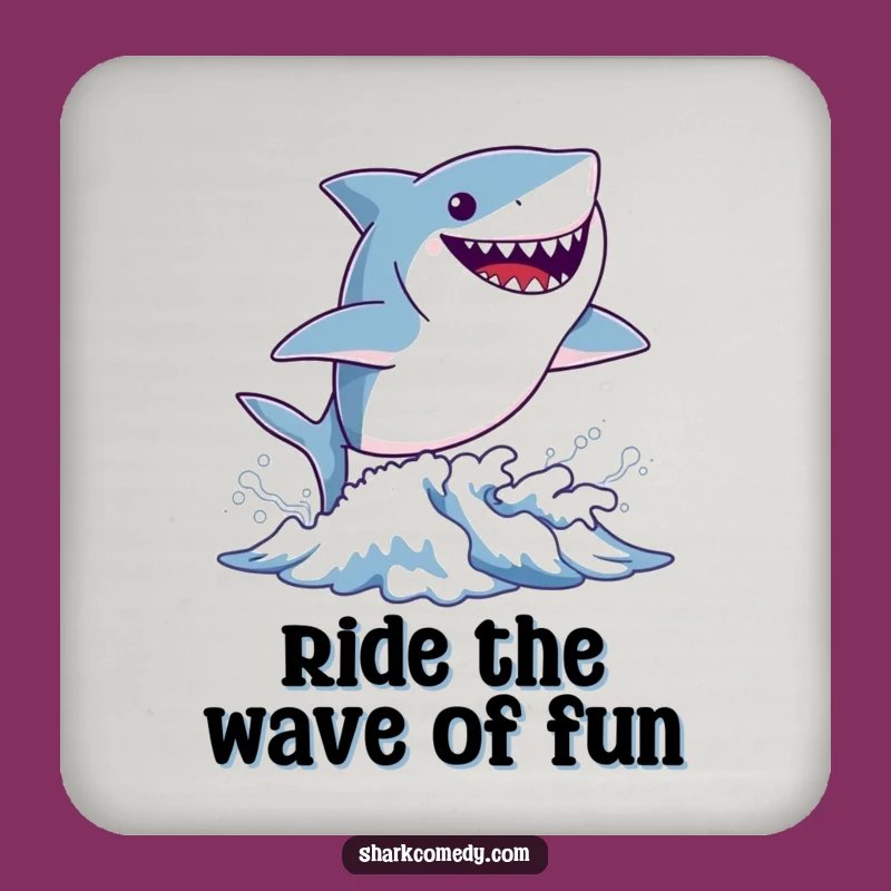 Funny Tiny Shark Wave Coasters - Protect Surfaces with Ocean Humor