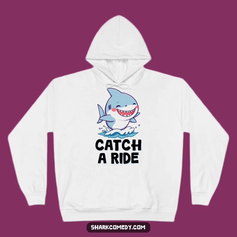 Cozy Funny Kawaii Shark Hoodie - Surfer Grin Warm Gift Idea