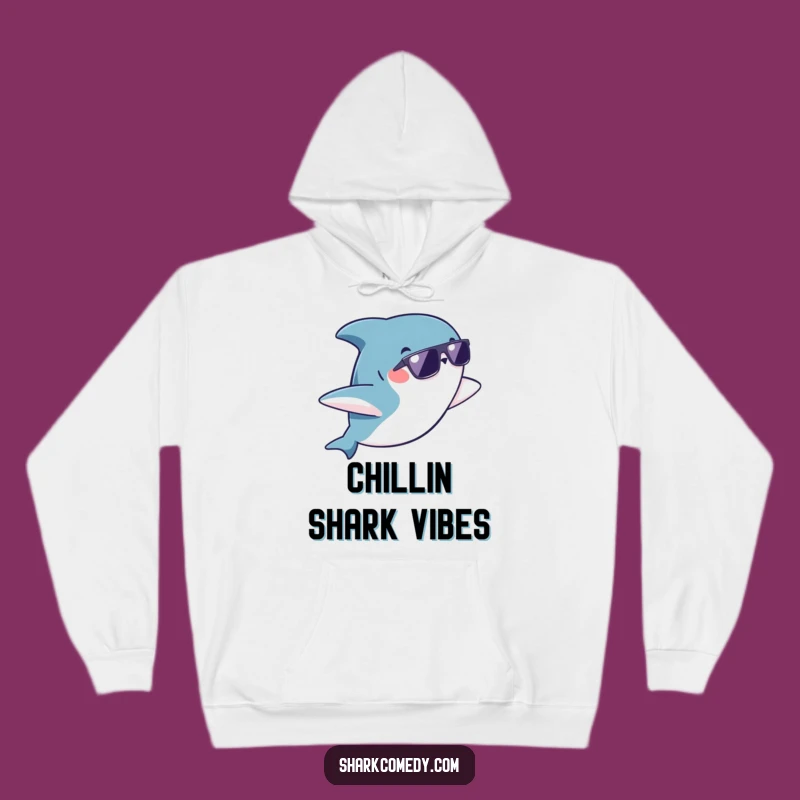 Funny Kawaii Shark Hoodie: Cozy Sunglass Flip, Your New Favorite Warm Wear
