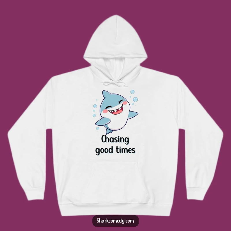 Funny Mischievous Shark Hoodie: Cozy Winking Comfort