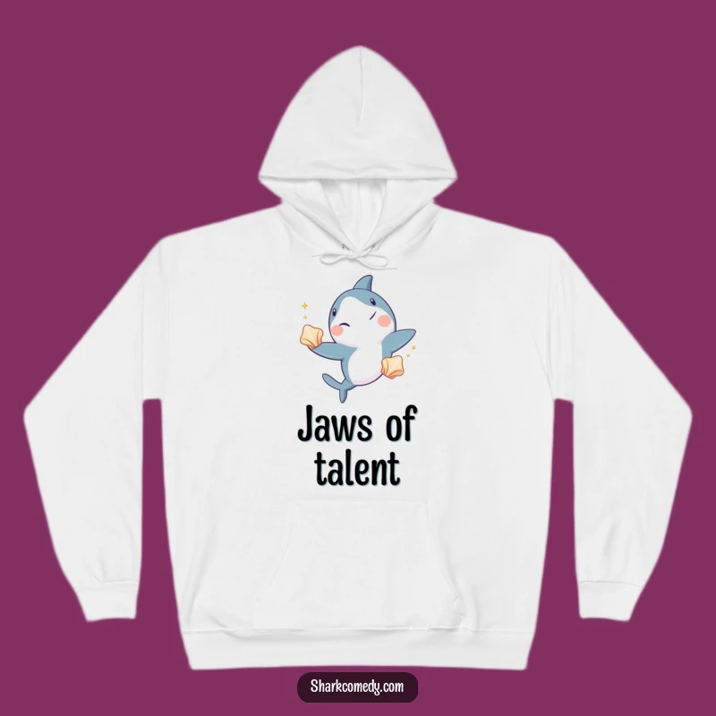 Funny Shark Juggling Hoodie - Winking Ocean Performer Comfort