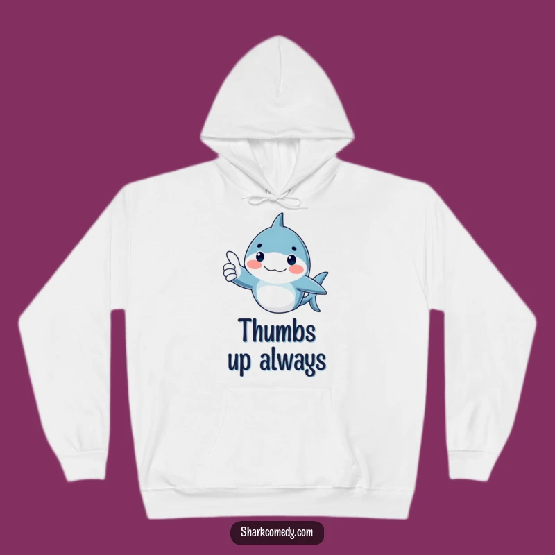 Funny Thumbs Up Shark Hoodie - Cozy Up with Positivity!