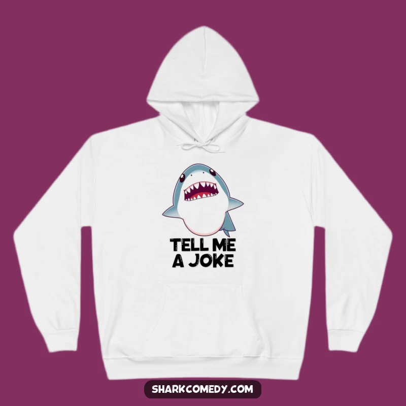 Funny Shark Joke Mouth Tiny Teeth Hoodie A Cozy Gag Gift