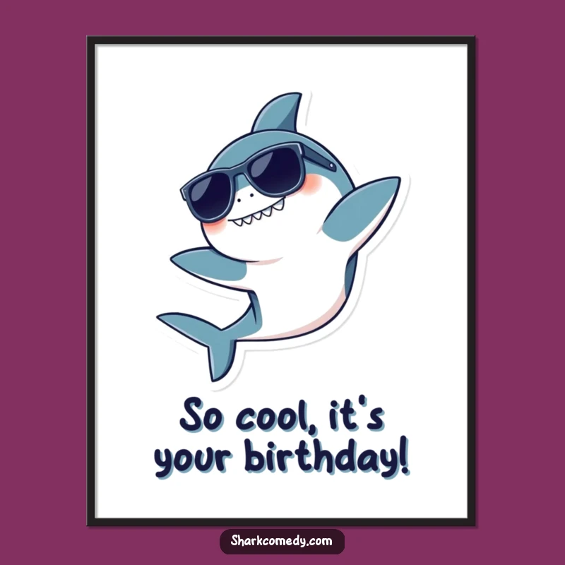 Free Printable Wall Art: Cool Shark Flip, Hilarious Downloadable Decor Gift!