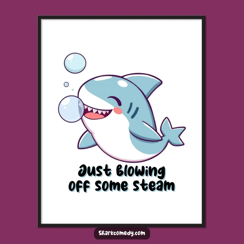 Free Printable Funny Shark Art - Joyful Bubble Play Downloadable Gift