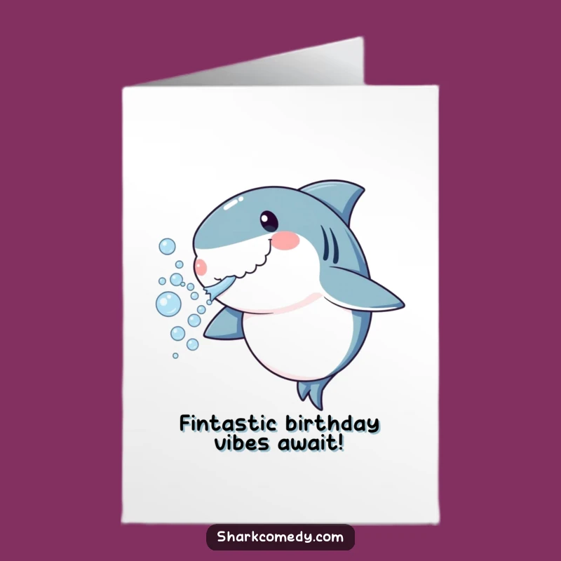 Free Printable Shark Bubbles Birthday Card Funny Downloadable Gift