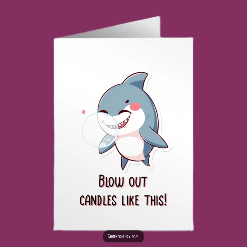 Free Printable Birthday Card: Winking Shark Bubble Fun, Hilarious Downloadable Gift
