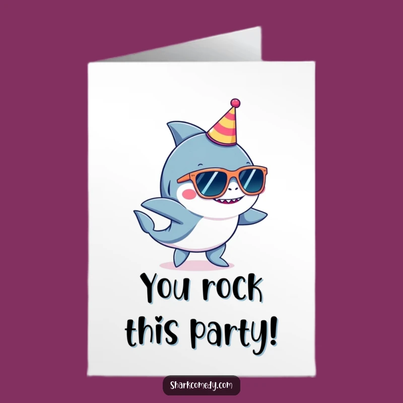 Free Printable Congrats Card: Dancing Shark Celebrates Your Win, Funny Downloadable