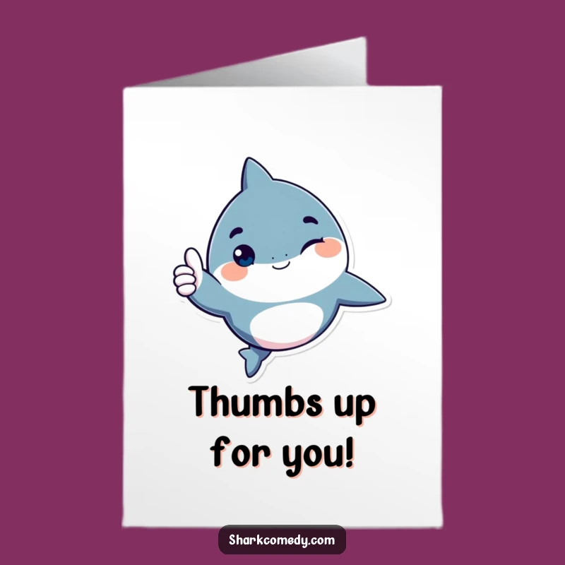 Free Printable Congratulations Card: Winking Shark Thumbs Up for Great Downloadable Gift