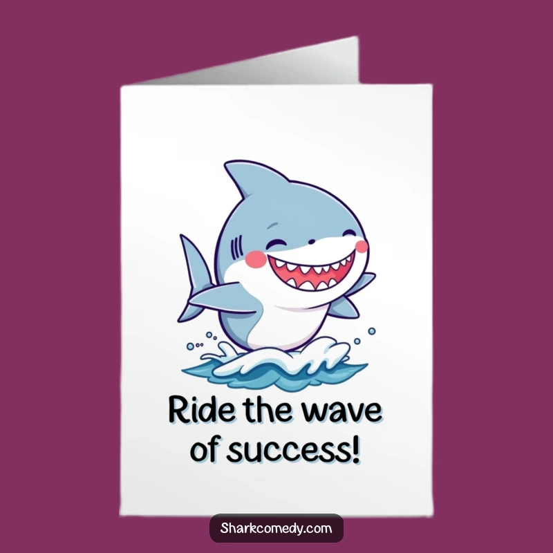 Free Printable Kawaii Shark Congrats Card - Surf's Up Achievement Downloadable