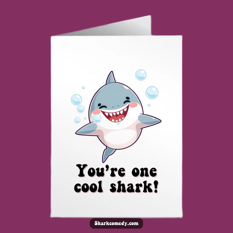 Free Printable Shark Bubble Congratulations Card - Funny Downloadable Celebration
