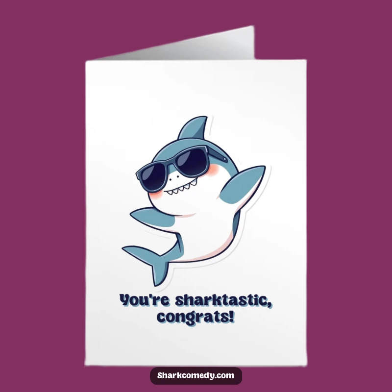Free Printable Congrats Card: Cool Shark Flip, Perfect Downloadable Gift!