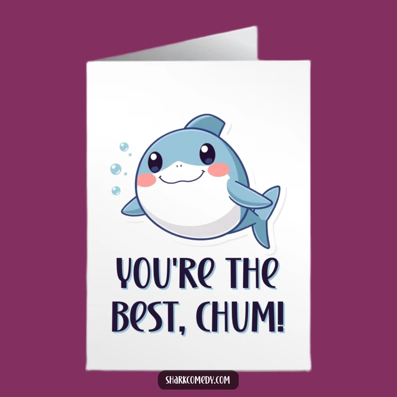 Free Printable Thank You Card: Cute Round Shark, Bubbly Thanks, Downloadable Gratitude Gift