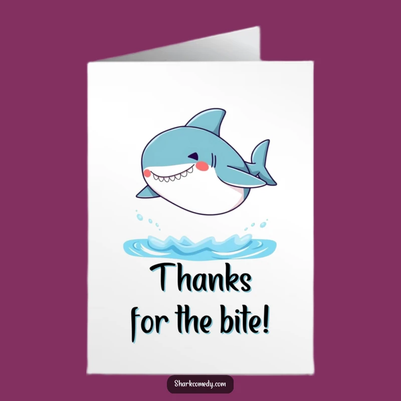 Free Printable Thank You Card: Silly Shark, Jump, Downloadable Gratitude