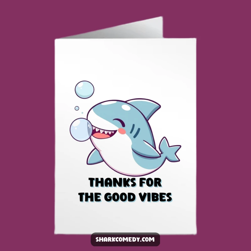 Free Printable Thank You Shark Card - Bubble Play Appreciation Downloadable Gift