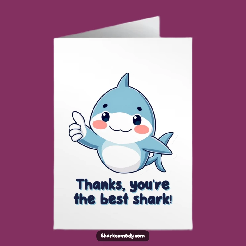 Free Printable Thank You Thumbs Up Shark Card - Funny Downloadable Gratitude