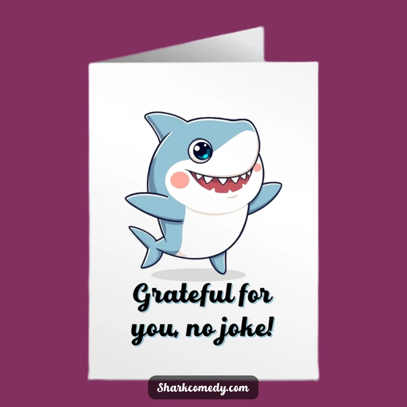 Free Printable Thank You Card: Googly Eyed Shark Grooving - Hilarious Downloadable Gratitude