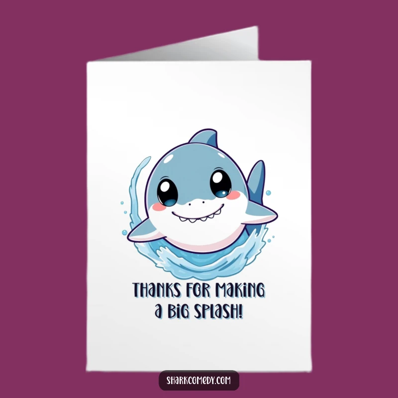 Speedy Shark Free Printable Thank You Card - Splashy Downloadable Gift