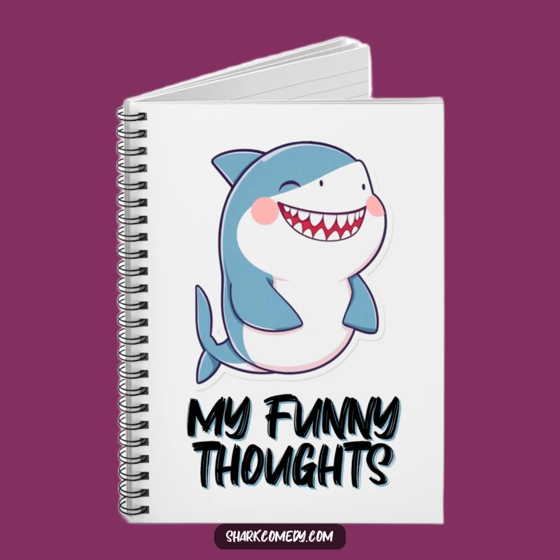 Funny Giggling Shark Notebook: Jot Down Laughs, Belly Full of Ideas, Funny Gift