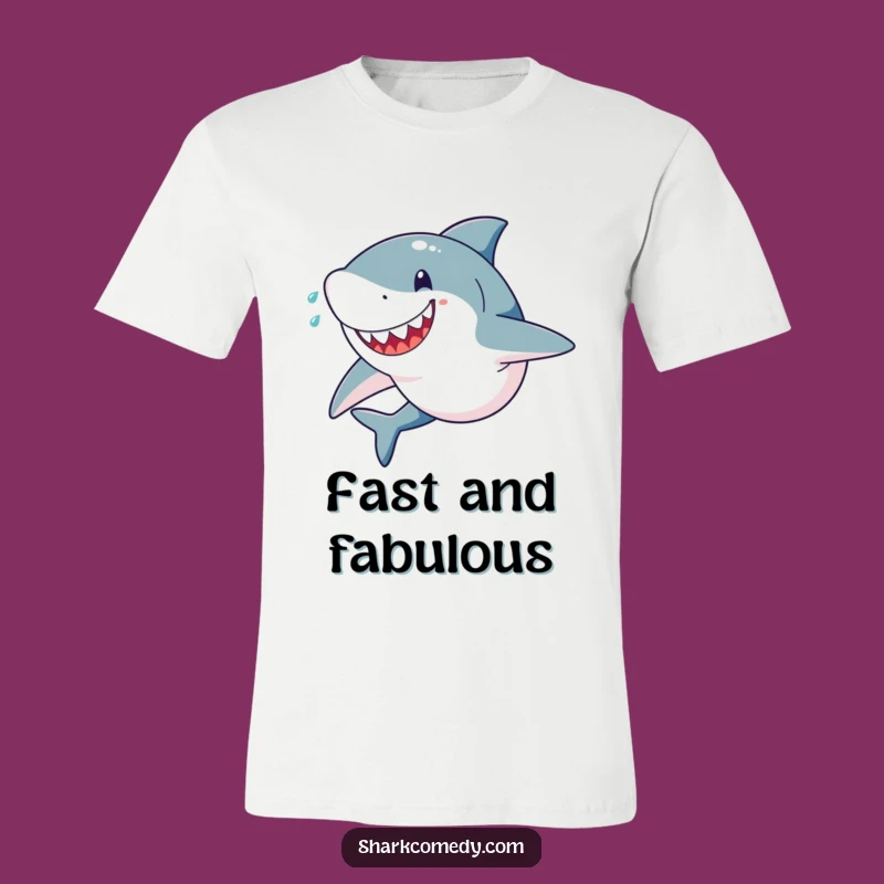 Funny Shark Sprint T-Shirt: Conquer Your Goals with Determined Joy