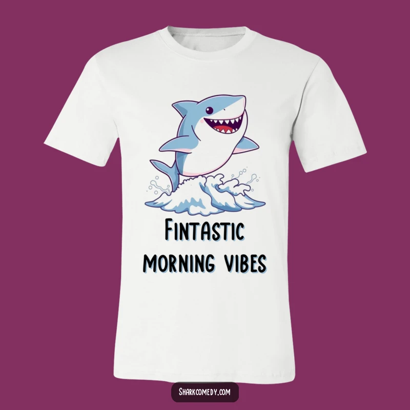 Funny Tiny Shark Wave T-Shirt - Comical Ocean Lover Apparel
