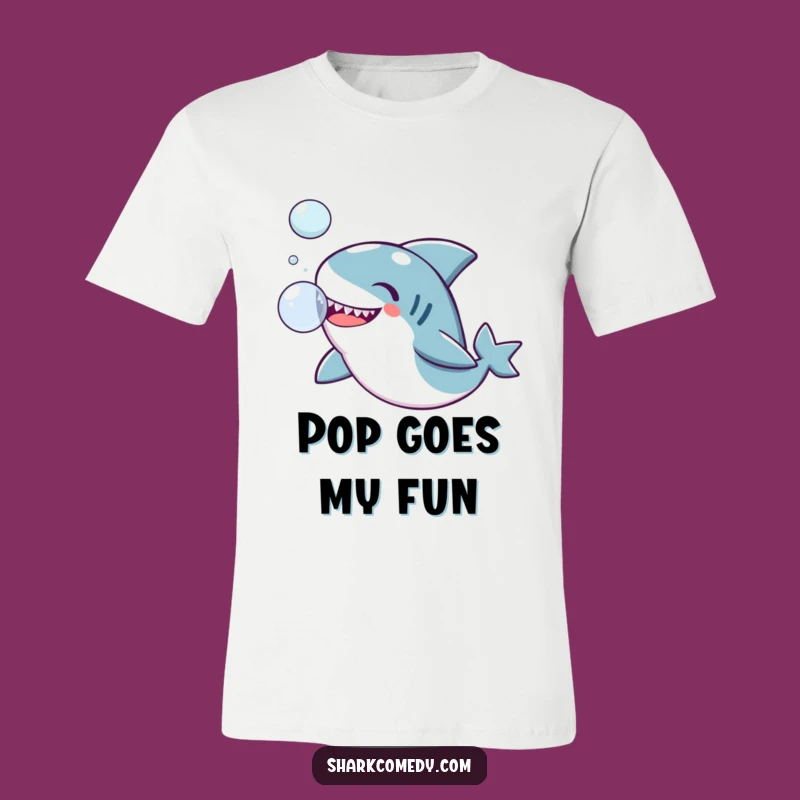 Funny Kawaii Shark Bubble Tee: Cute & Hilarious Playful Ocean Apparel