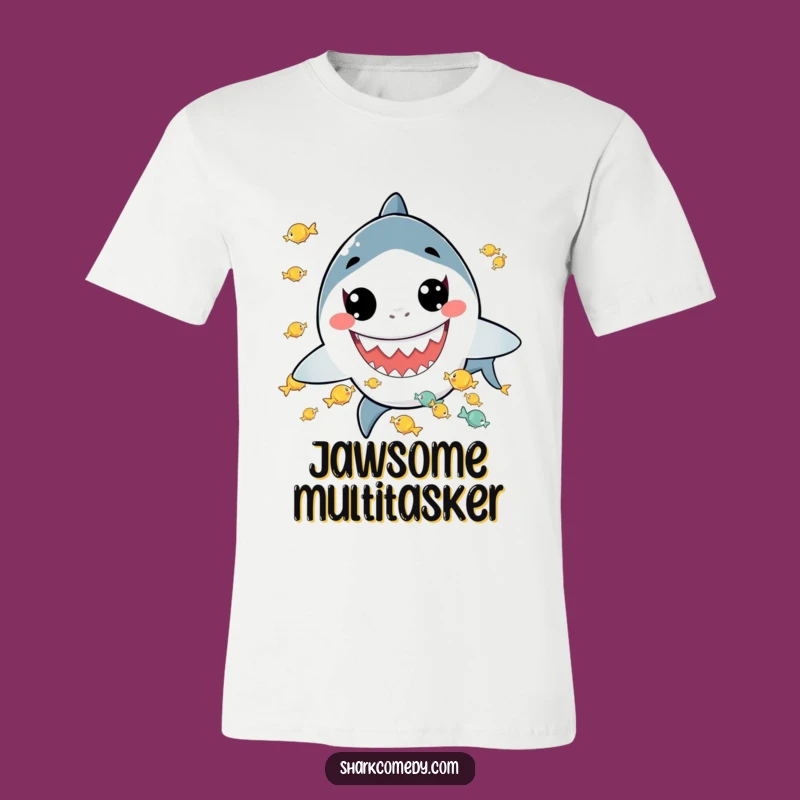 Funny Kawaii Shark Juggling T-Shirt: Master Chef, Perfect Gift for Fun Foodies