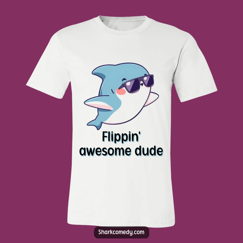 Funny Kawaii Shark T-Shirt: Sunglass Flip Style, Ultimate Cool Casual Wear