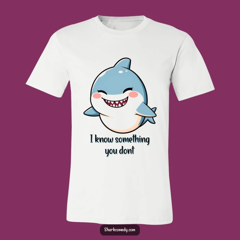 Funny Kawaii Shark Winking Tee: Cheeky & Hilarious Ocean Apparel