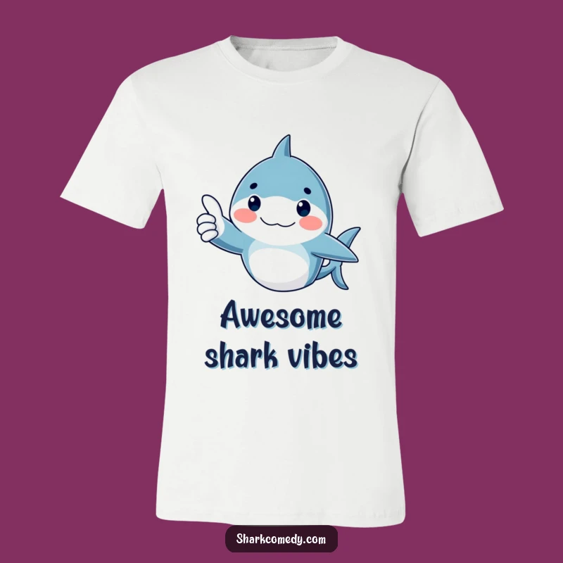 Funny Thumbs Up Shark T-Shirt - Spread Positive Vibes!