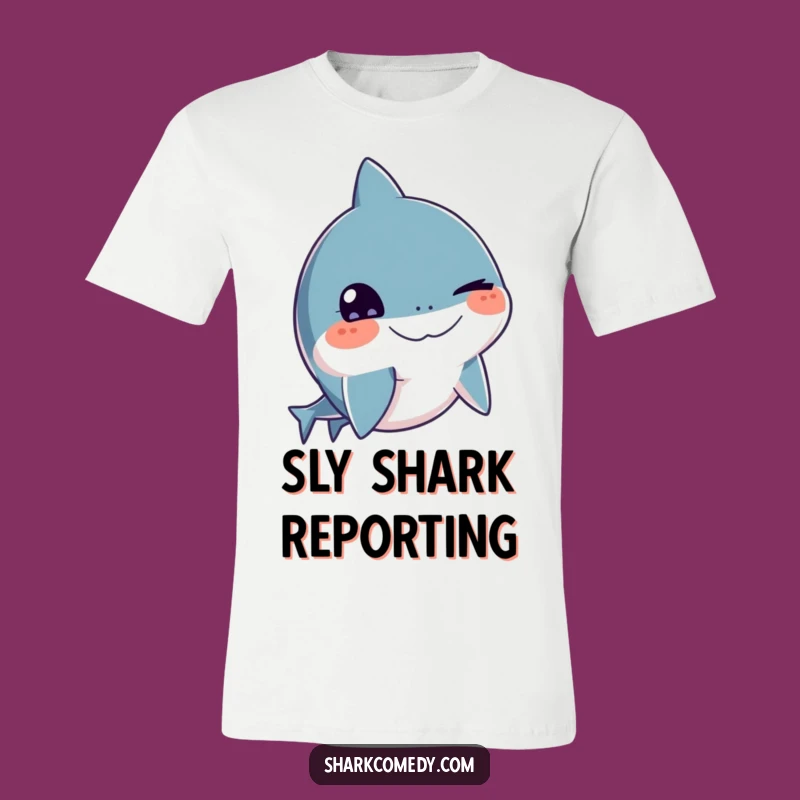 Funny Winking Shark T-Shirt - Bold Marine Graphic Tee, Hilarious Gift