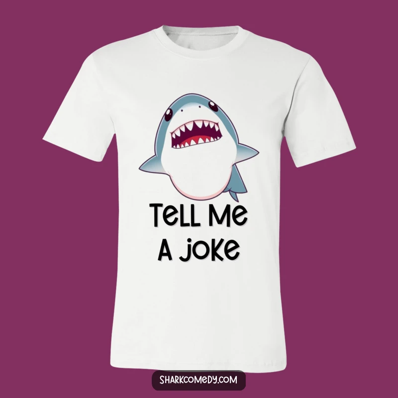 Funny Shark Joke Mouth Tiny Teeth T-Shirt A Gag Gift