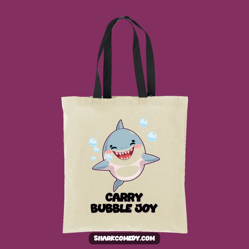 Funny Shark Bubbles Tote Bag - Carry Your Joyful Essentials!