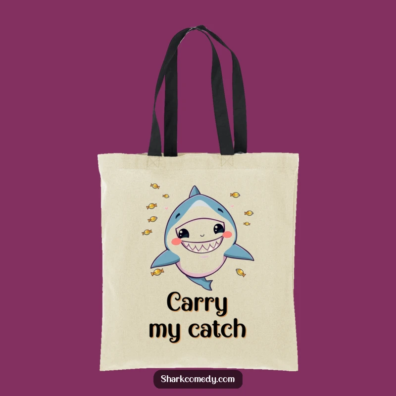 Funny Kawaii Shark Tote Bag: Carry Your Laughs, Perfect Accessory Funny Gift!
