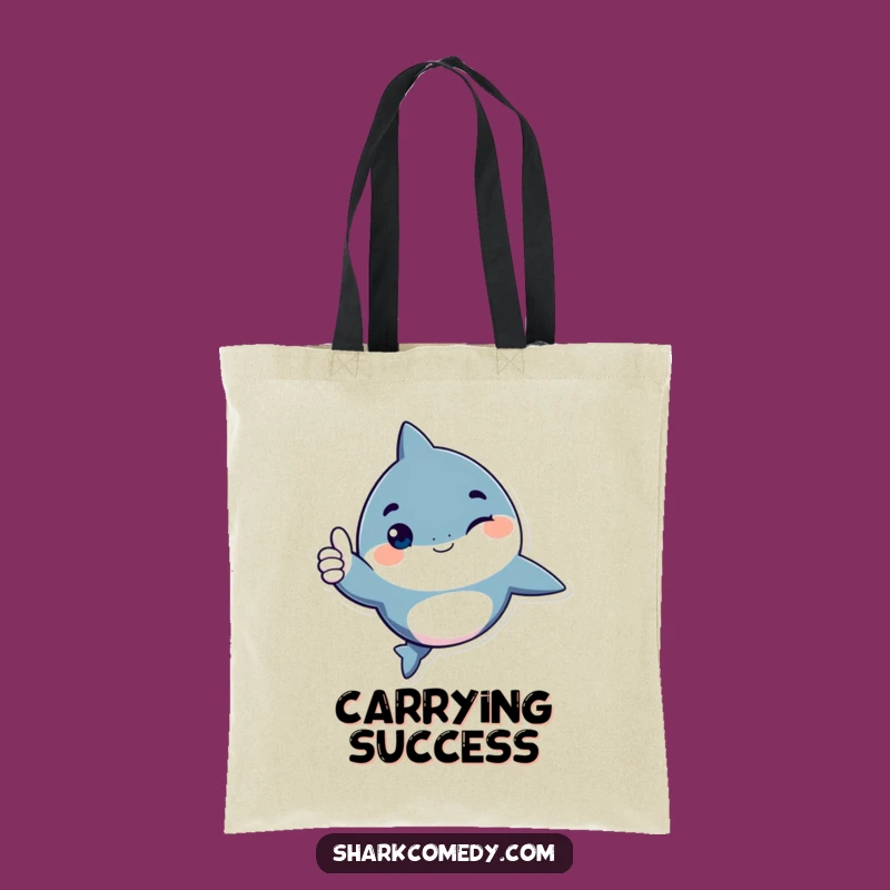 Funny Shark Thumbs Up Tote Bag - Hilarious Positive Carry-All