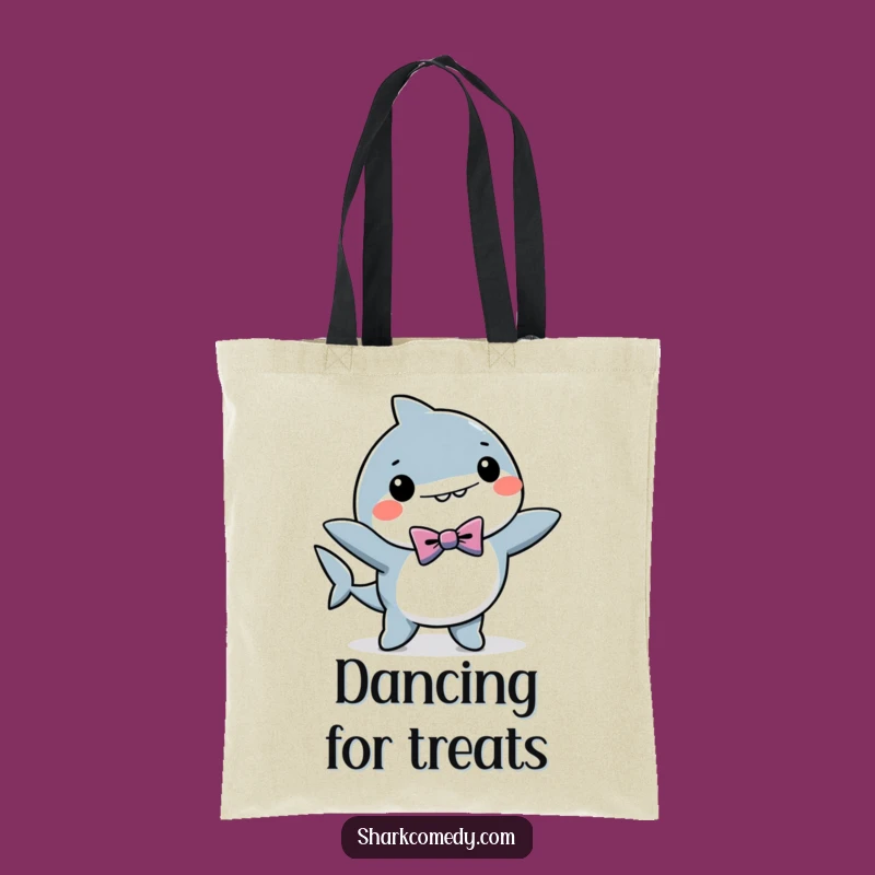 Funny Dancing Kawaii Shark Tote Bag - Carry Your Moves, Hilarious Fashion Gift
