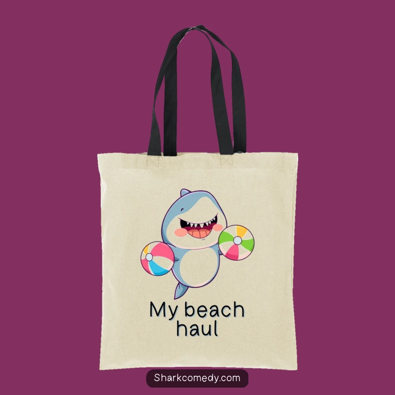Funny Juggling Shark Tote Bag: Carry Your Beach Essentials