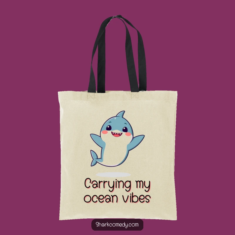 Funny Kawaii Shark Dance Tote Bag: Carry Your Fun Everywhere